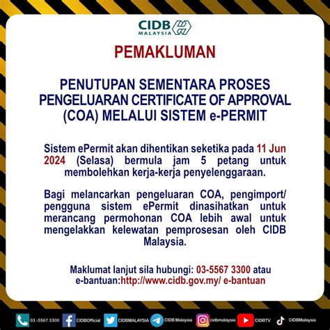 CIDB Malaysia on LinkedIn: PENUTUPAN .